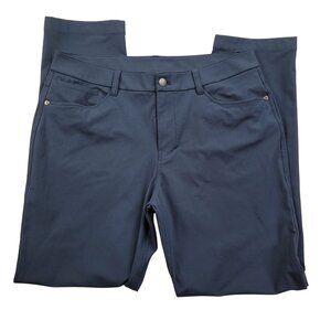 Lululemon ABC Classic Fit 5 Pant Men's Sz 32 Navy 5 Pocket Warpstreme